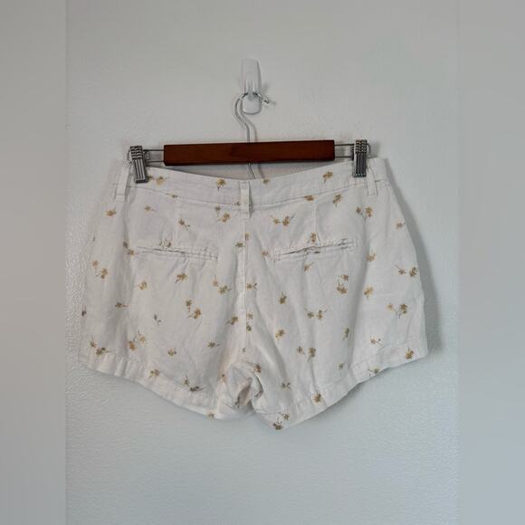 Old Navy Women's 0 Linen Blend Everyday Short Lightweight White Resort Beach - Picture 4 of 7